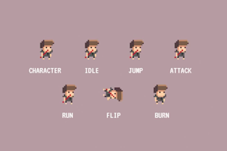 create a 2d pixel art character for you