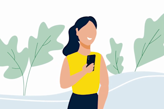 create custom 2d animation, saas promo and animated software explainer