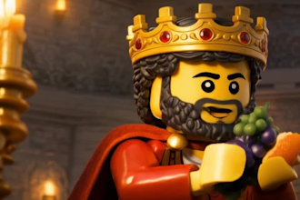 create a professional lego style animation video for  youtube