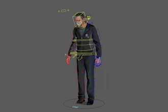 rig 3d character for unity, unreal engine, vrchat, blender with weight painting