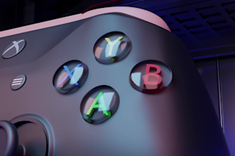 make high quality 3d game controller product render