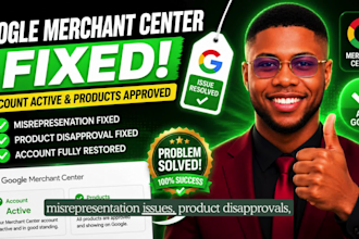 fix gmc and google ads suspension misrepresentation and product feed disapproval