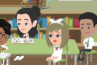 create a 2d kids storytelling animation video