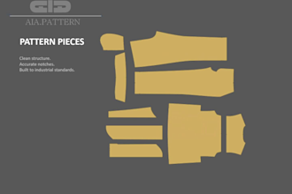 professional flat sketch technical clothing pattern