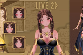 draw anime vtuber model pro live2d model nsfw vtuber rigging vbridger 3d vtuber