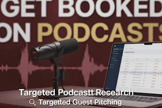 book you on podcasts with targeted guest outreach and pitching