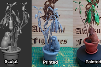 3d print and paint your 3d models in resin or filament