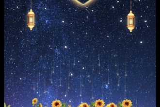 create a beautiful islamic wedding invitation video