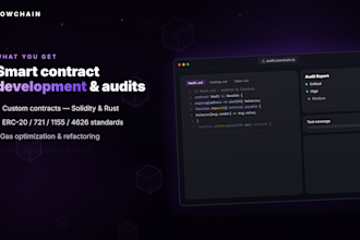 develop and audit smart contracts in solidity or rust