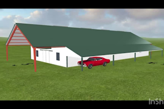 be your architect for barndominium , pole barn house plan floor plan