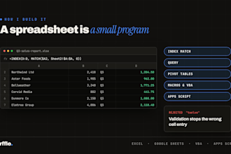 fix excel formulas and build google sheets automation