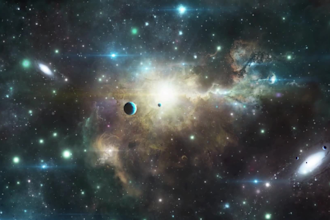 erstelle das 3d animationsvideo von  mond erde galaxie und weltraum