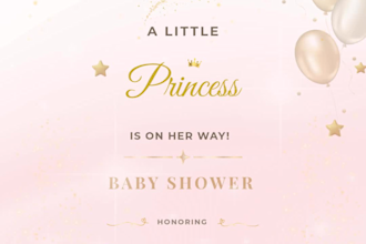 create luxury baby shower invitation video