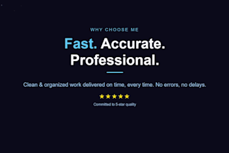 do data entry, excel spreadsheets and powerpoint presentations