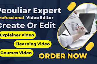 create or edit explainer video, elearning course, and training course creation