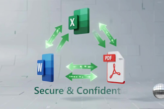 do accurate data entry, PDF to excel, excel to PDF, copy typing and web research
