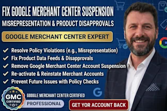 fix google merchant center suspension misrepresentation product disapprovals