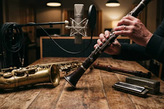 record live clarinet, saxophone, harmonica, or recorder for your song