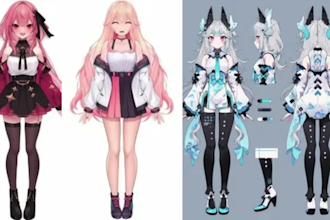 design custom live2d vtuber model, anime vtuber