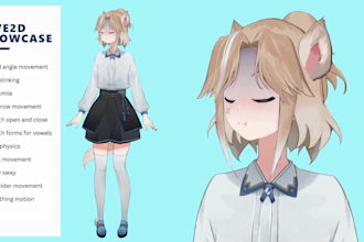 design rigging liv2d vtuber model face rig vtuber character live2d vtube studio