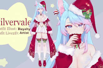pro rigging live2d model 2d vtuber model design live2d vtuber 3d vtuber model