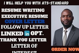 write a professional ats resume, cover letter, ksa and linkedin profile opt