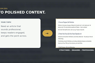 write engaging and high quality content for you