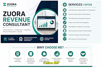 provide zuora revenue implementation support and consulting services