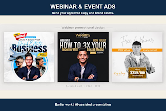 design webinar and event ads for social media