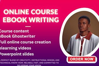 create online course content, course creation, elearning, ebook writer, scorm