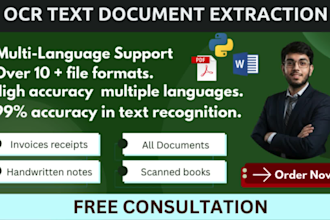 do text extracting from pdfs, images, docs using ocr python