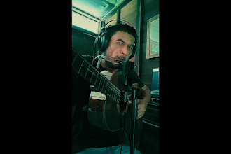 create a custom folk song with acoustic guitar and harmonica