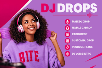 female dj drop male dj drop custom dj tags dj intro radio sweeper voice drops