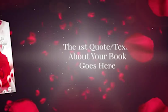 create cinematic book trailer video book teaser book promotion video for author