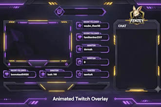 design animated twitch overlay stream overlay stream package twitch logo
