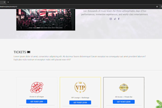 create a website for your event