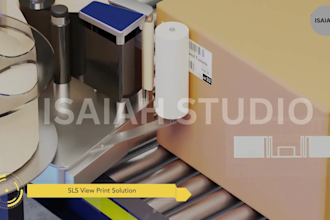 do 3d warehouse automation robotic industrial animation and conveyor explainer