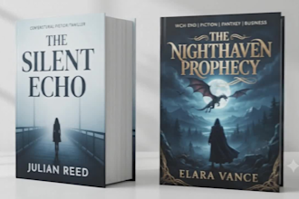 create a modern book cover design for your book