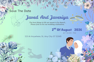 create an editable canva wedding invitation template