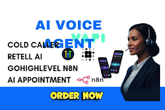 do ai voice agent for cold caller gohighlevel n8n, retell ai vapi ai appiontment