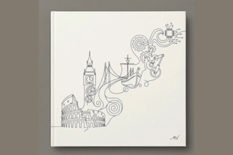 design aesthetic line art, tattoo, or merchandise illustration