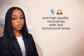 record a warm, natural african american female voice over