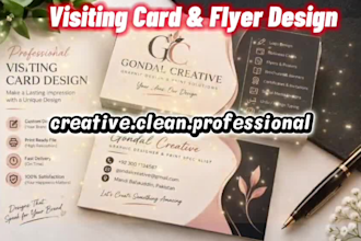 design a professional visiting card and flyer