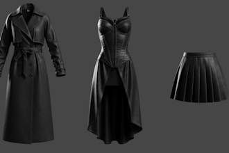 design rig texture 3d cloth clothing for second life mesh vrchat fivem sims peds