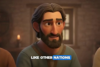 do ai bible story video 3d animation storytelling youtube videos, ai bible story