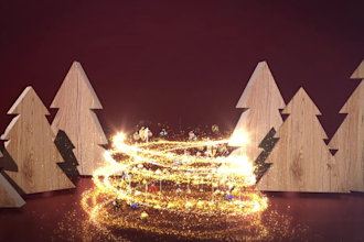 create christmas logo animation from template