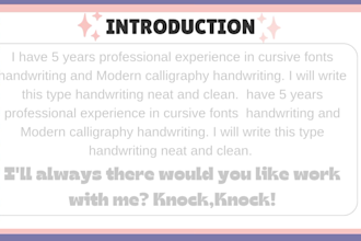 write anything personalized handwriting