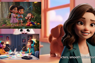 create 3d cartoon animation videos