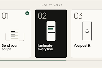 create an animated video for instagram reels and tiktok