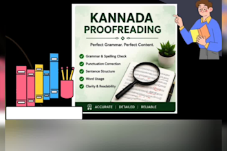 provide professional kannada translation, proofreading, writing and translation